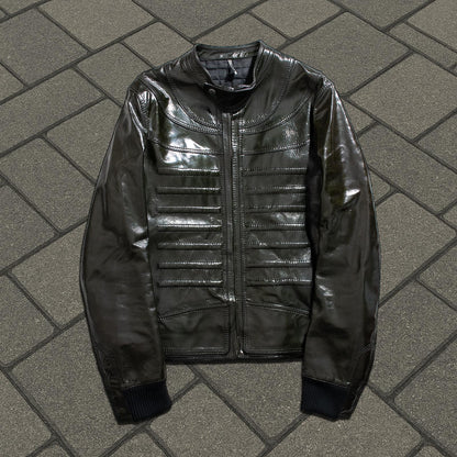 AW08 Dior Homme Patent Leather Napoleon Jacket
