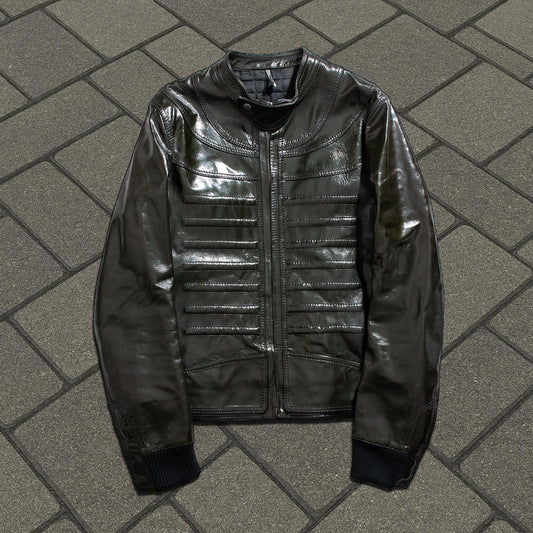 AW08 Dior Homme Patent Leather Napoleon Jacket
