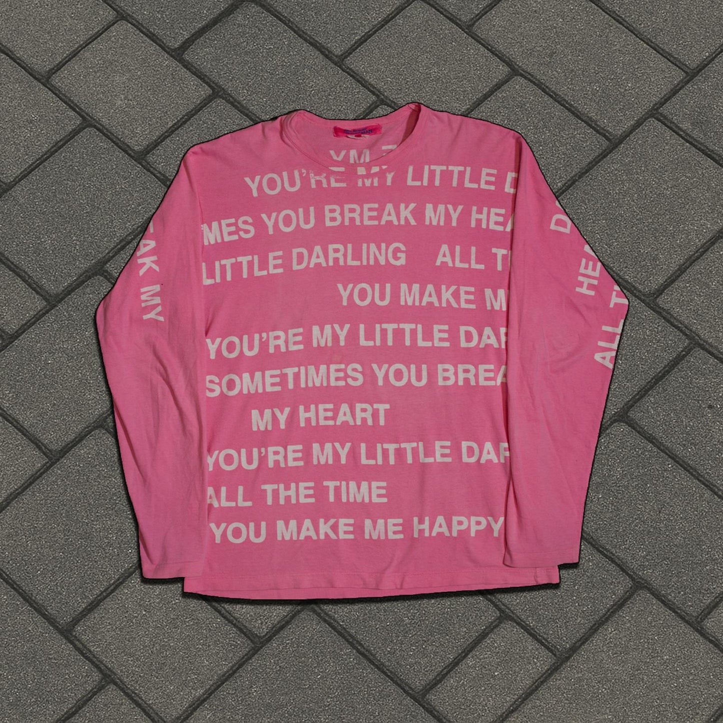 AD2001 Junya Watanabe Pink Poem Longsleeve