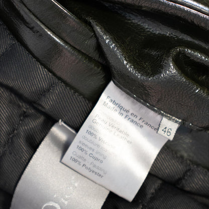 AW08 Dior Homme Patent Leather Napoleon Jacket