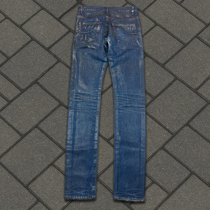 SS07 Dior Homme Blue Waxed Luster Denim