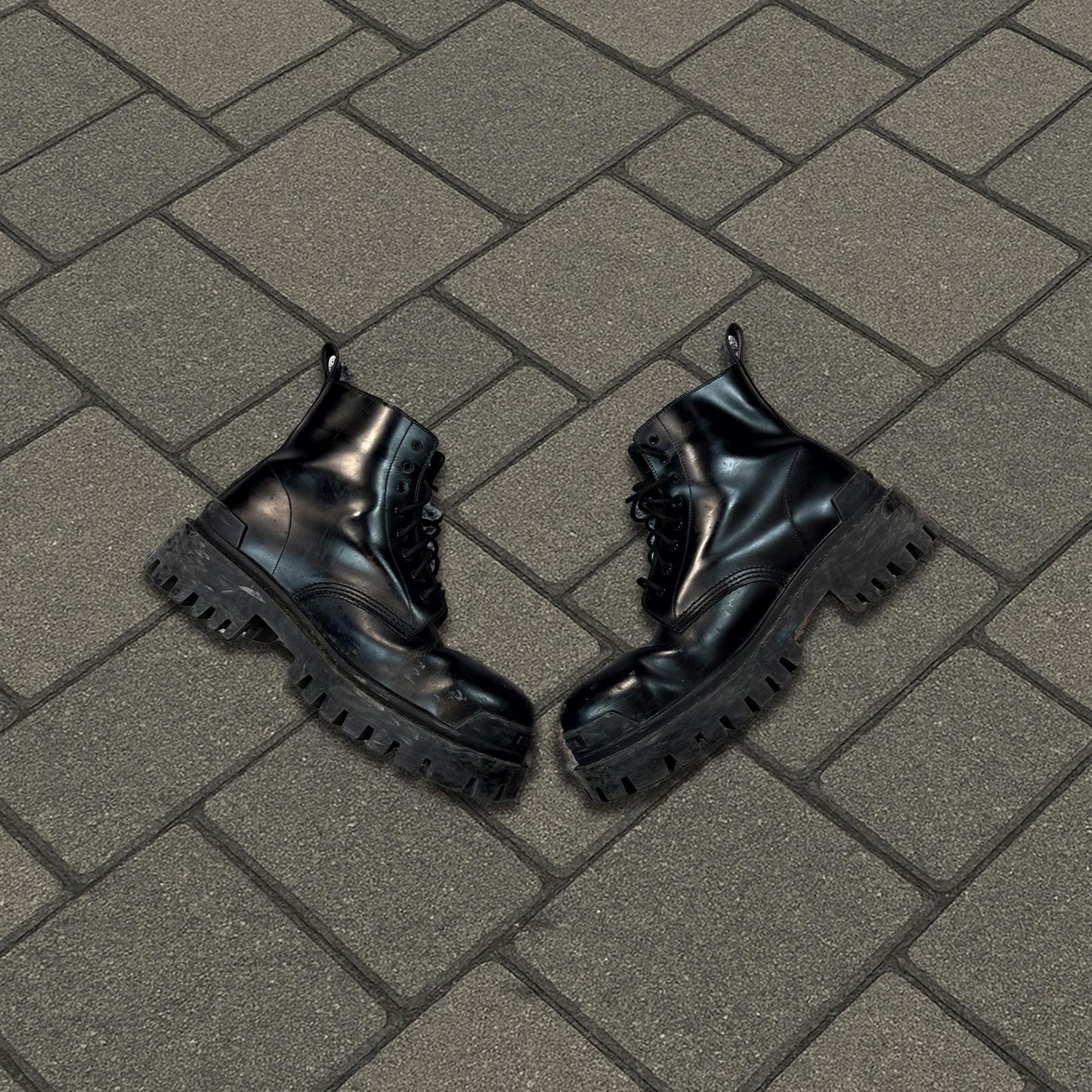 Balenciaga Calfskin Black Strike Boot