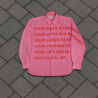 AD2001 Junya Watanabe Pink Poem Button Up