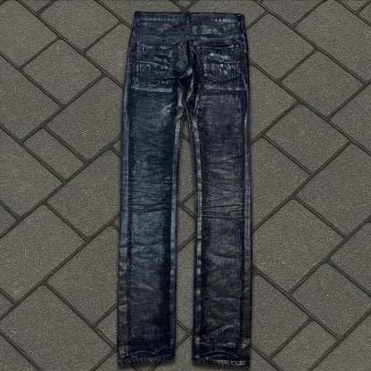 AW05 Dior Homme Black Waxed Luster Denim