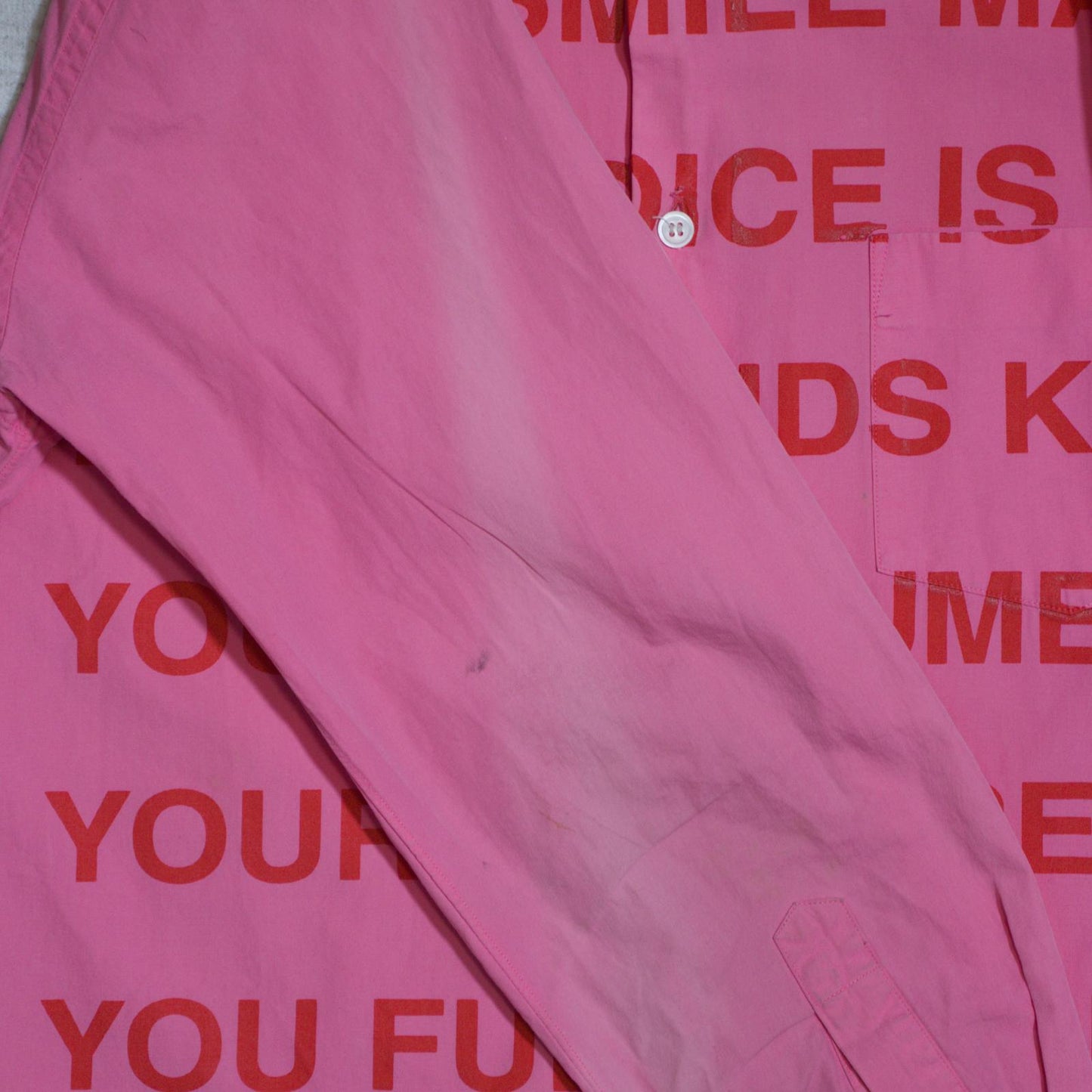 AD2001 Junya Watanabe Pink Poem Button Up