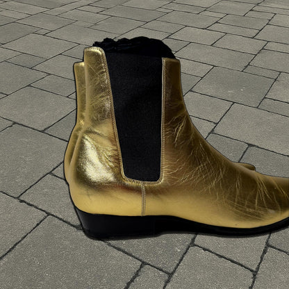 FW16 Saint Laurent Paris Gold Devin Boot