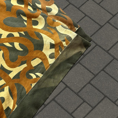 AW04 Number (N)ine Green Tribal Camo Zip Up Hoodie