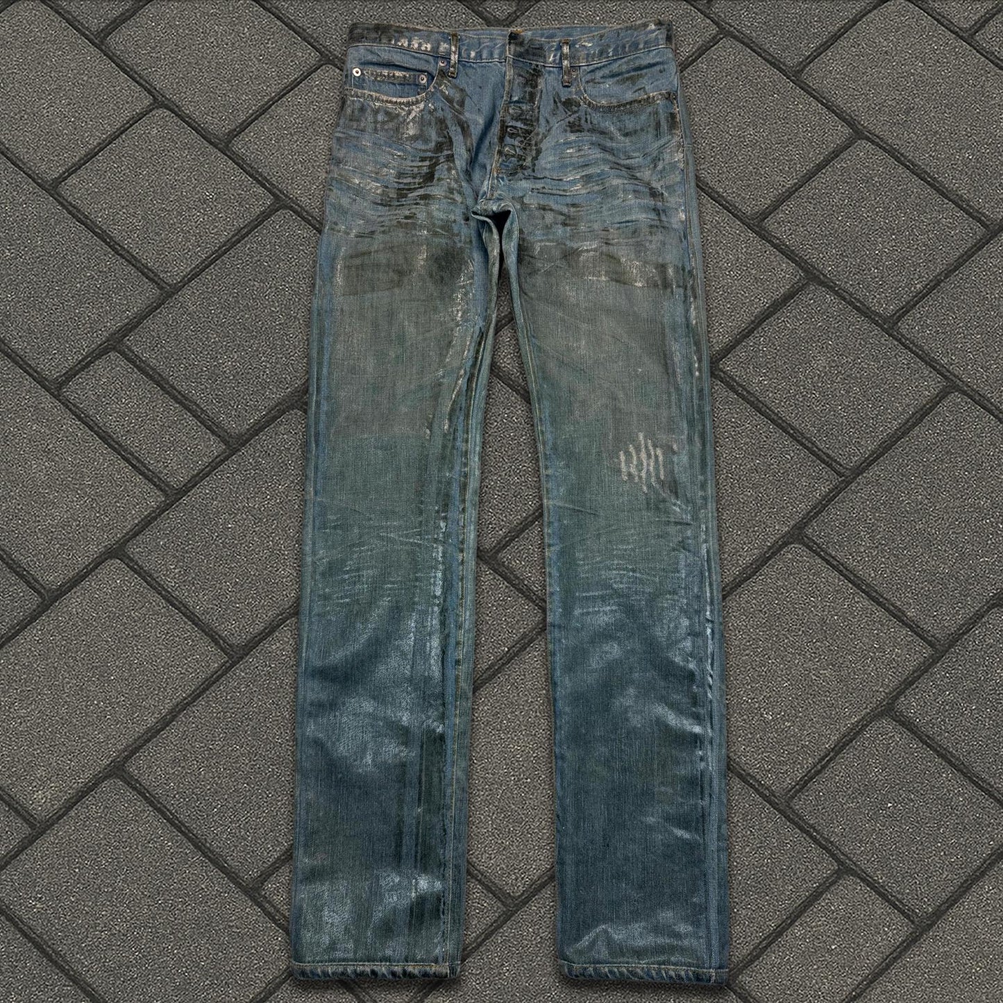 SS04 Dior Homme Waxed Bleu Clair Denim
