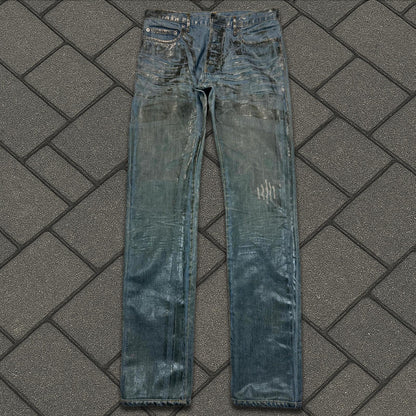 SS04 Dior Homme Waxed Bleu Clair Denim