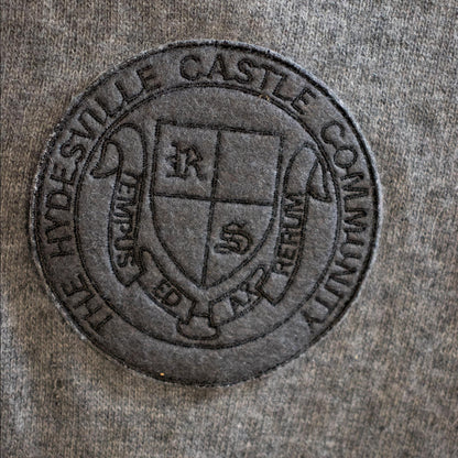 AW00 Raf Simons Grey Colligate Wool Hoodie