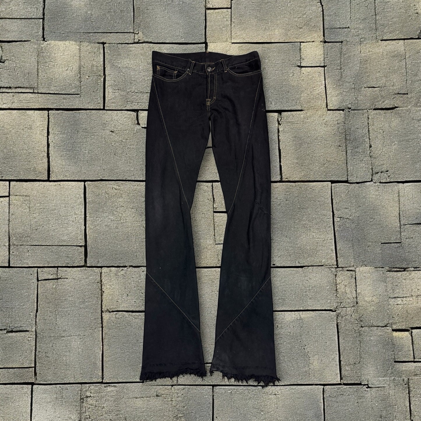 SS07 “Wishbone” Rick Owens Black Spiral Denim