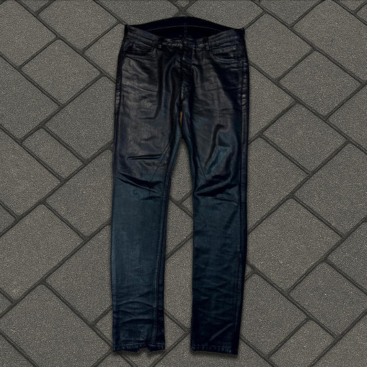 SS16 Rick Owens Black Waxed Torrence Cut Denim