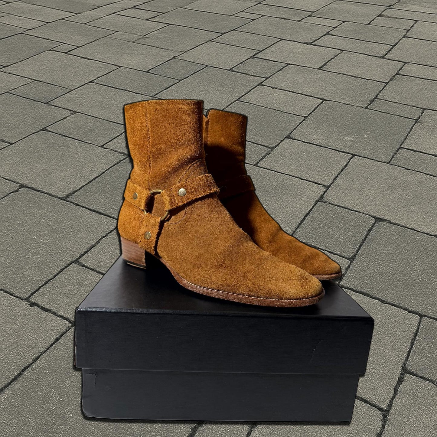 Saint Laurent Paris Brown Wyatt Boots