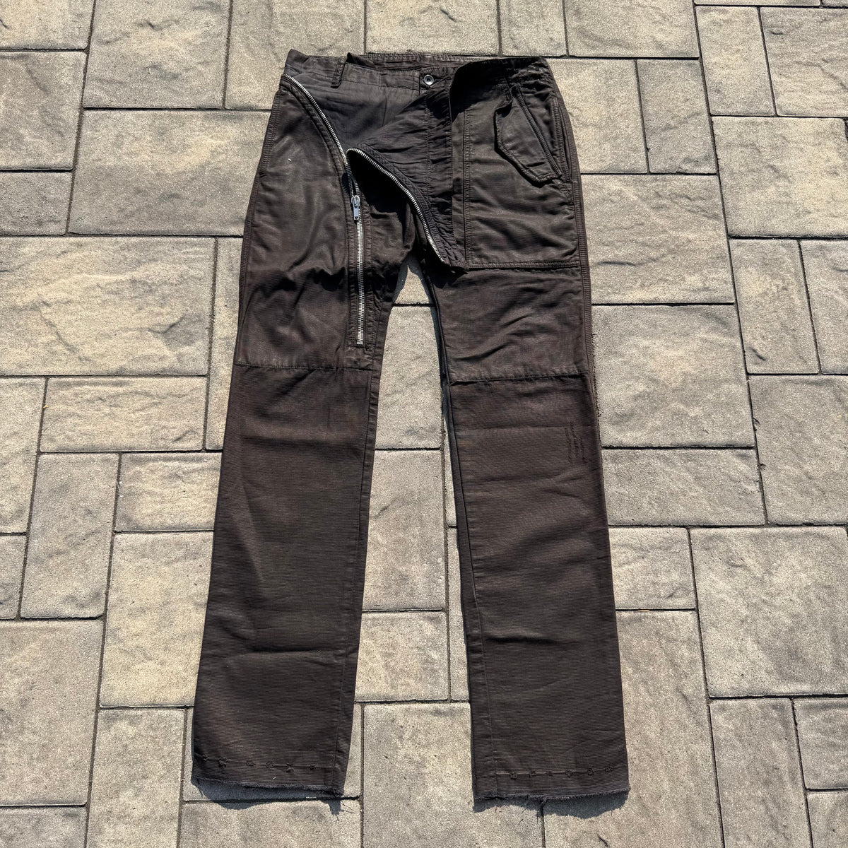 FW07 Rick Owens Corduroy Waxed Double Layer Aircut Denim