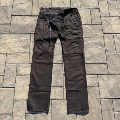 FW07 Rick Owens Corduroy Waxed Double Layer Aircut Denim