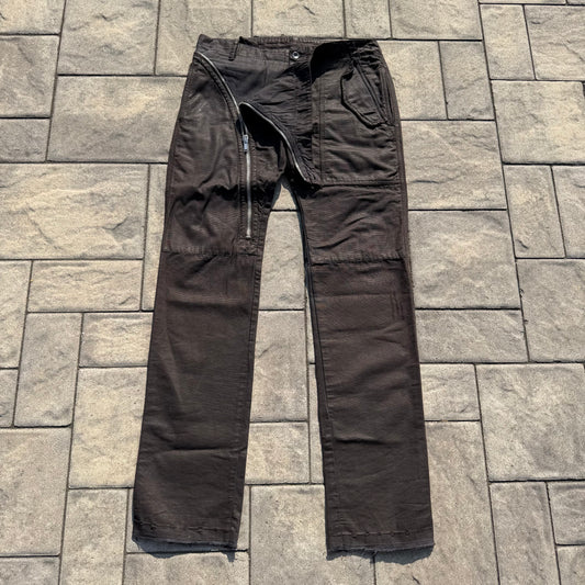 FW07 Rick Owens Corduroy Waxed Double Layer Aircut Denim