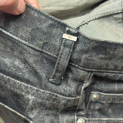 AW07 Dior Homme Black Luster Wax Denim