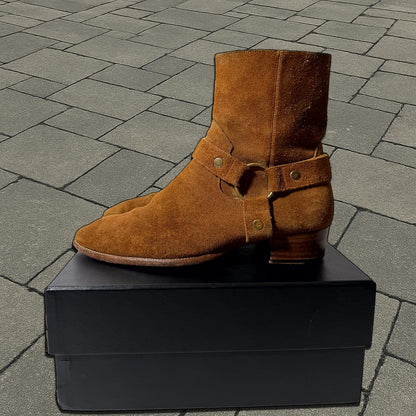Saint Laurent Paris Brown Wyatt Boots