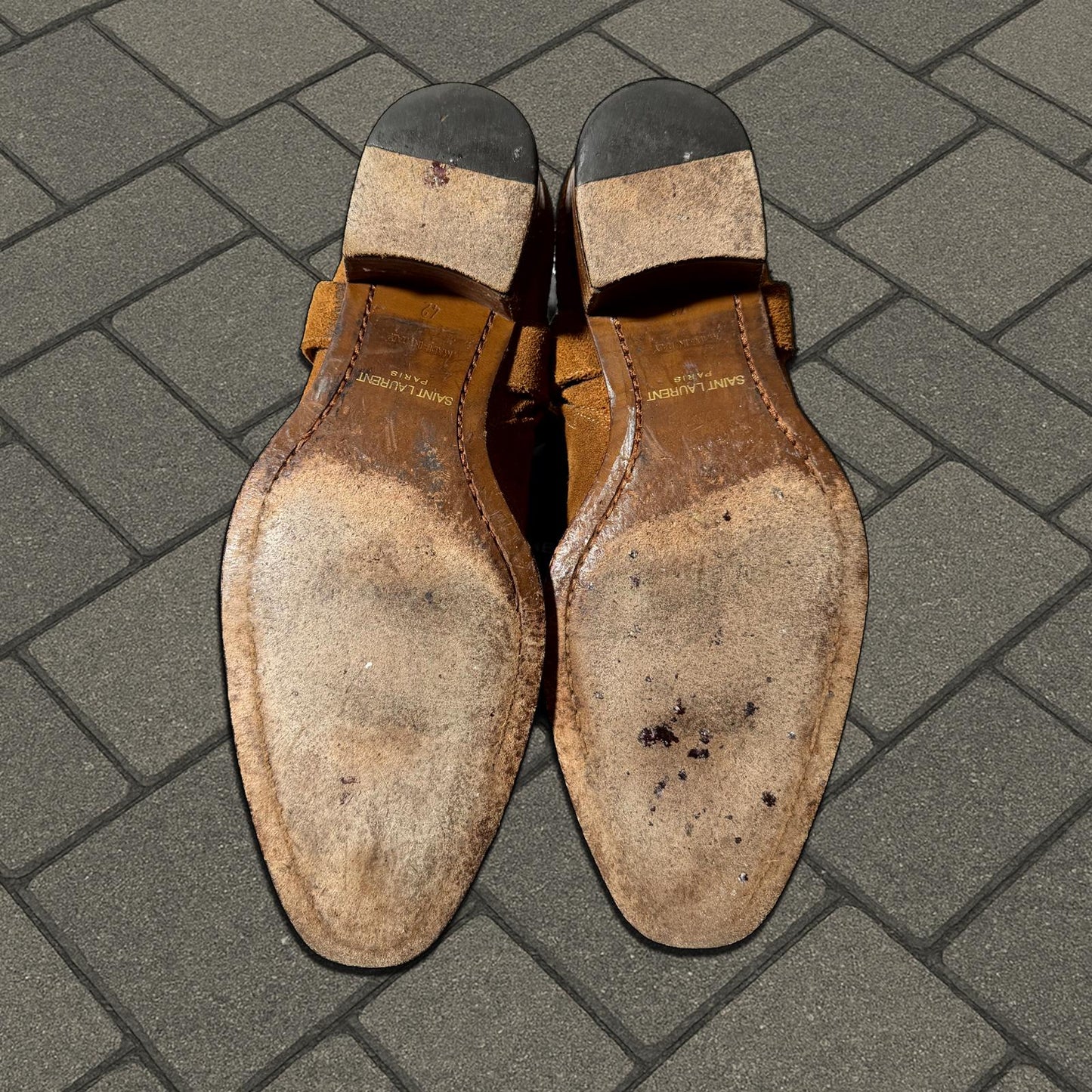 Saint Laurent Paris Brown Wyatt Boots