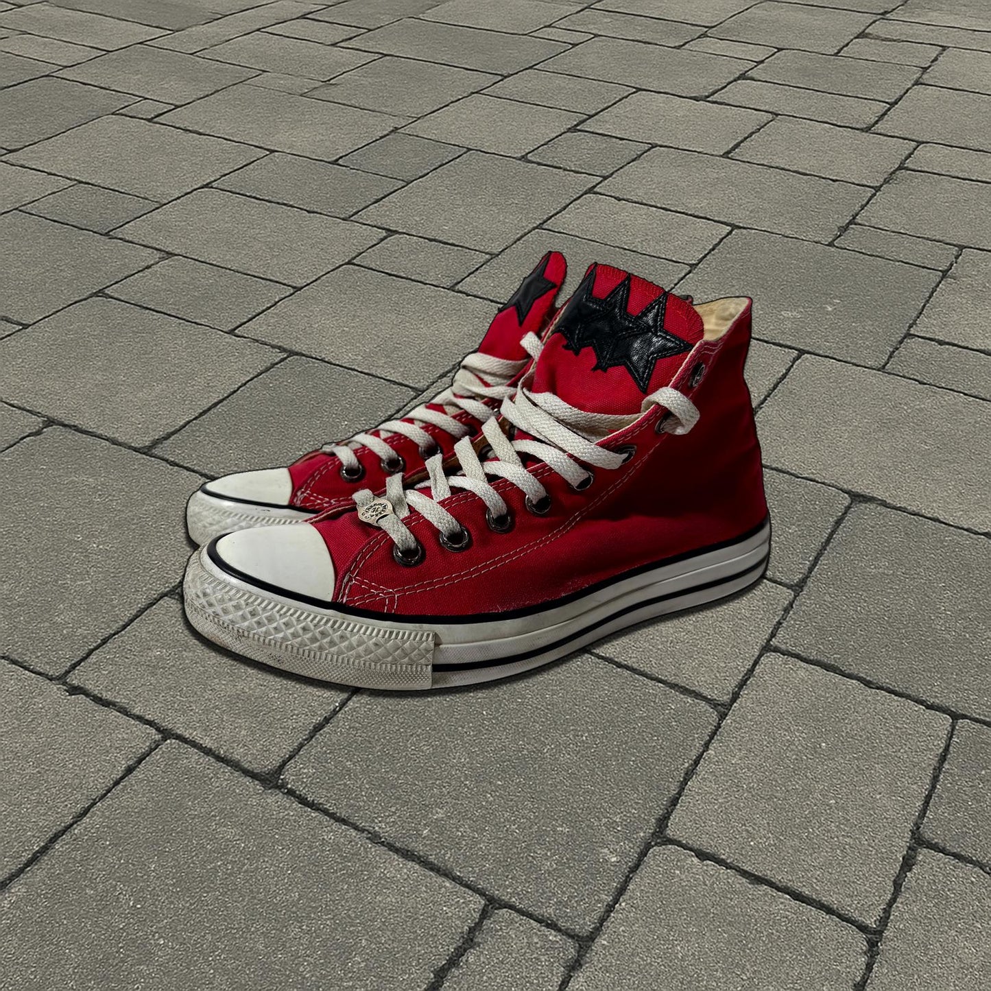 Chrome Hearts Red Star Patched Converse