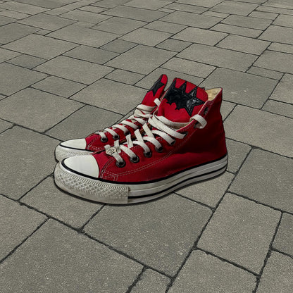 Chrome Hearts Red Star Patched Converse