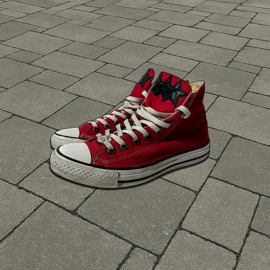 Chrome Hearts Red Star Patched Converse