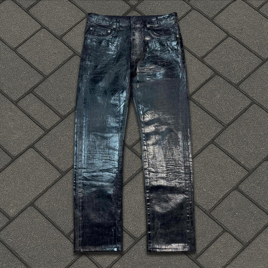 AW05 Dior Homme Black Waxed Luster Denim