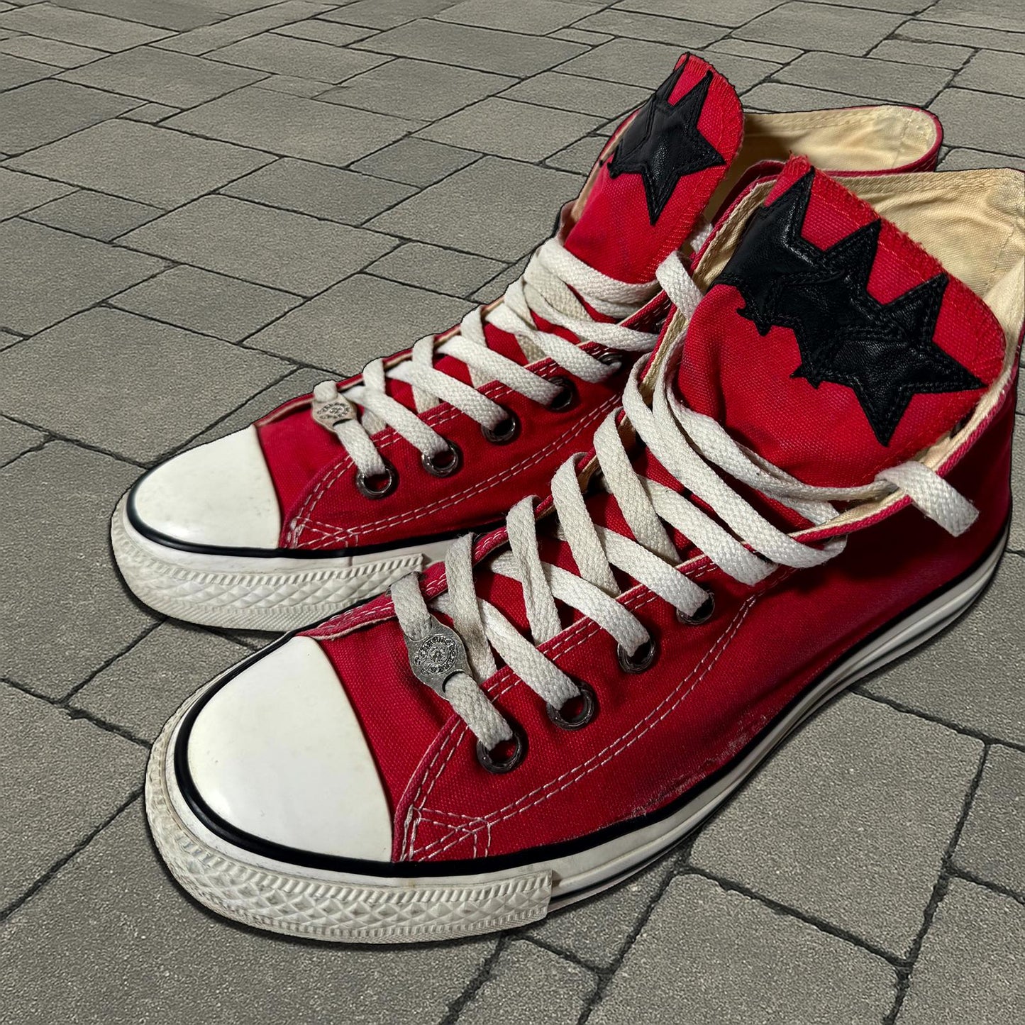Chrome Hearts Red Star Patched Converse