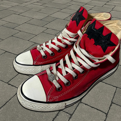 Chrome Hearts Red Star Patched Converse