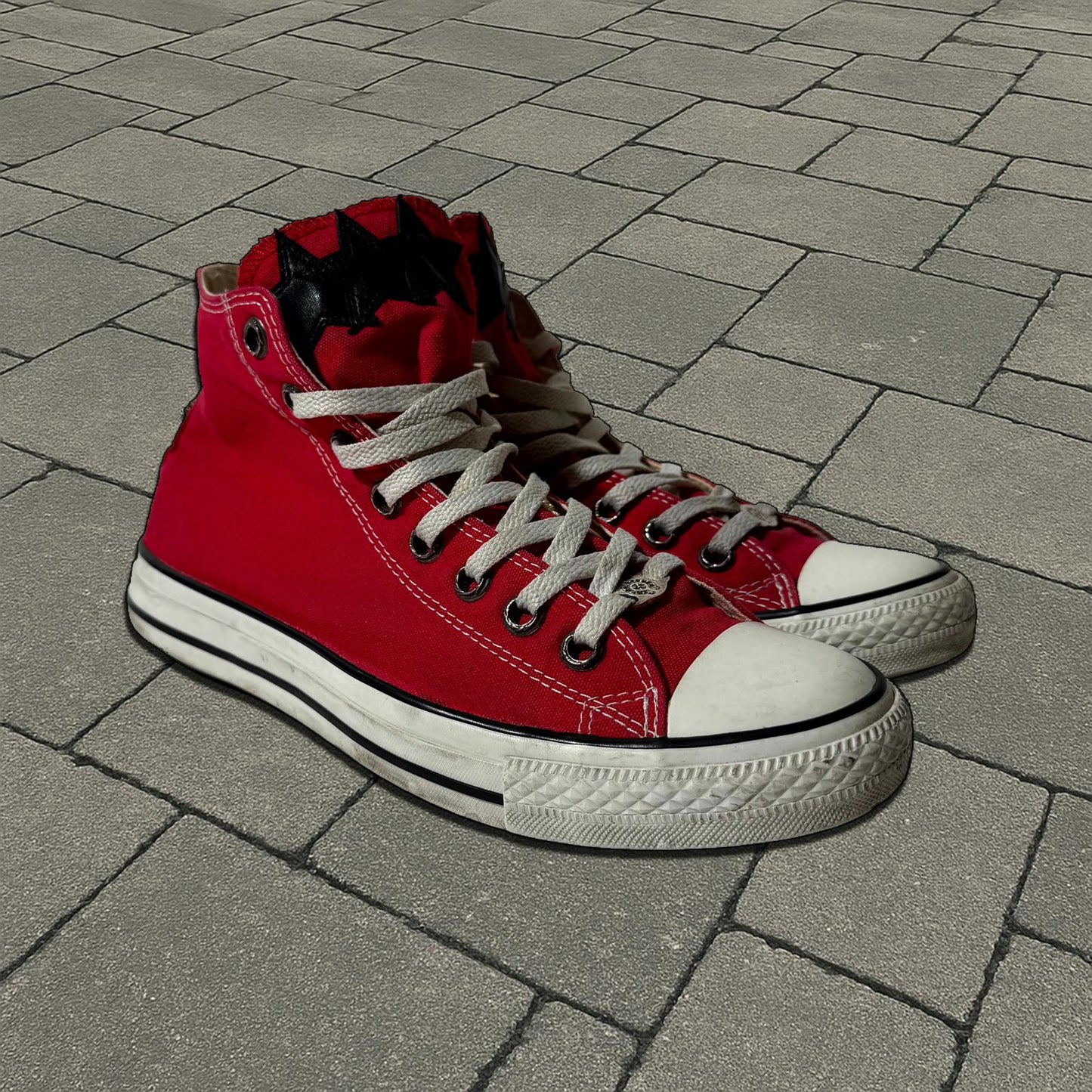 Chrome Hearts Red Star Patched Converse