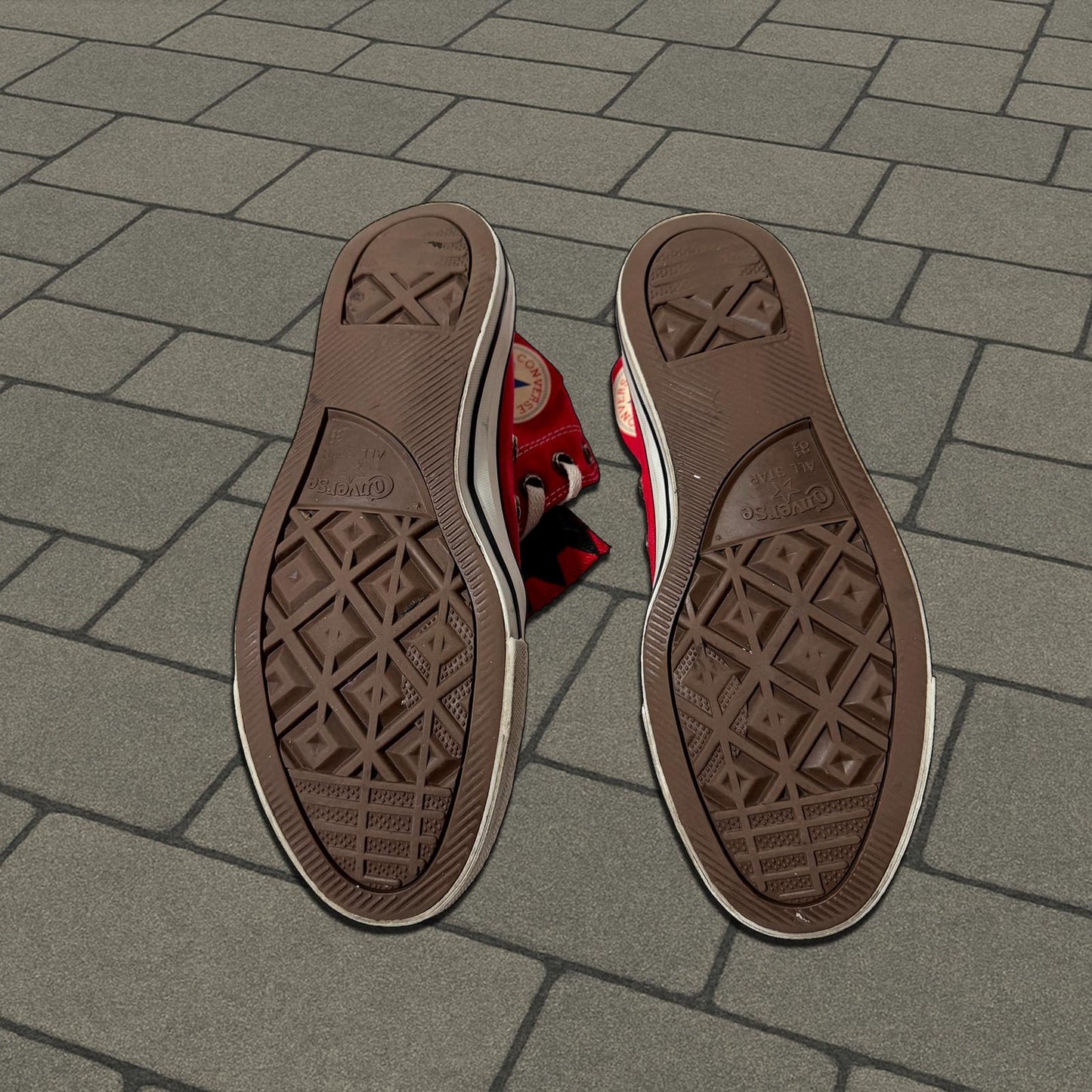 Chrome Hearts Red Star Patched Converse