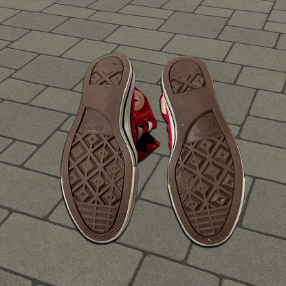 Chrome Hearts Red Star Patched Converse