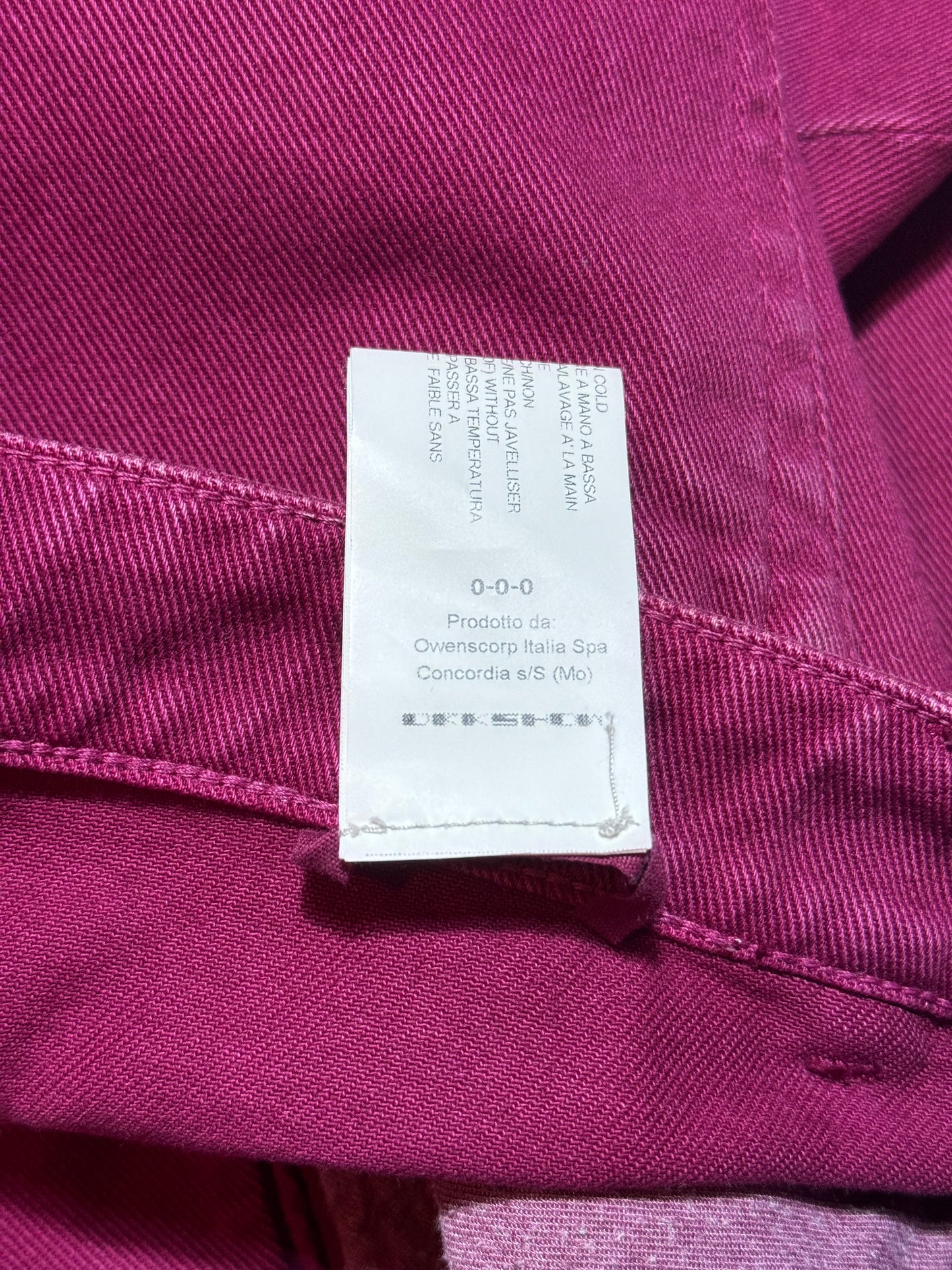 Rick Owens Sample Fuxia Vomit Collapse Cut Denim