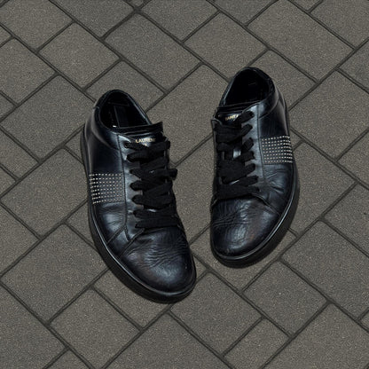 Saint Laurent Black SL/01H Studded Sneakers