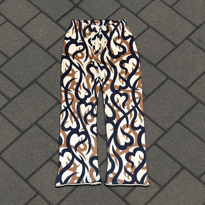 AW04 Number (N)ine Beige Tribal Camo Sweatpants