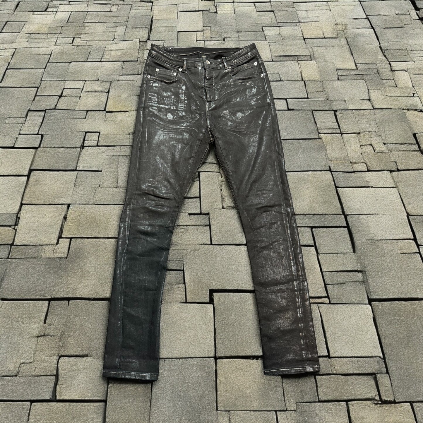 Rick Owens Waxed Detroit Cut Denim