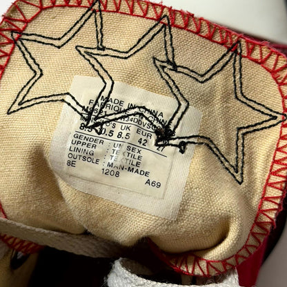 Chrome Hearts Red Star Patched Converse