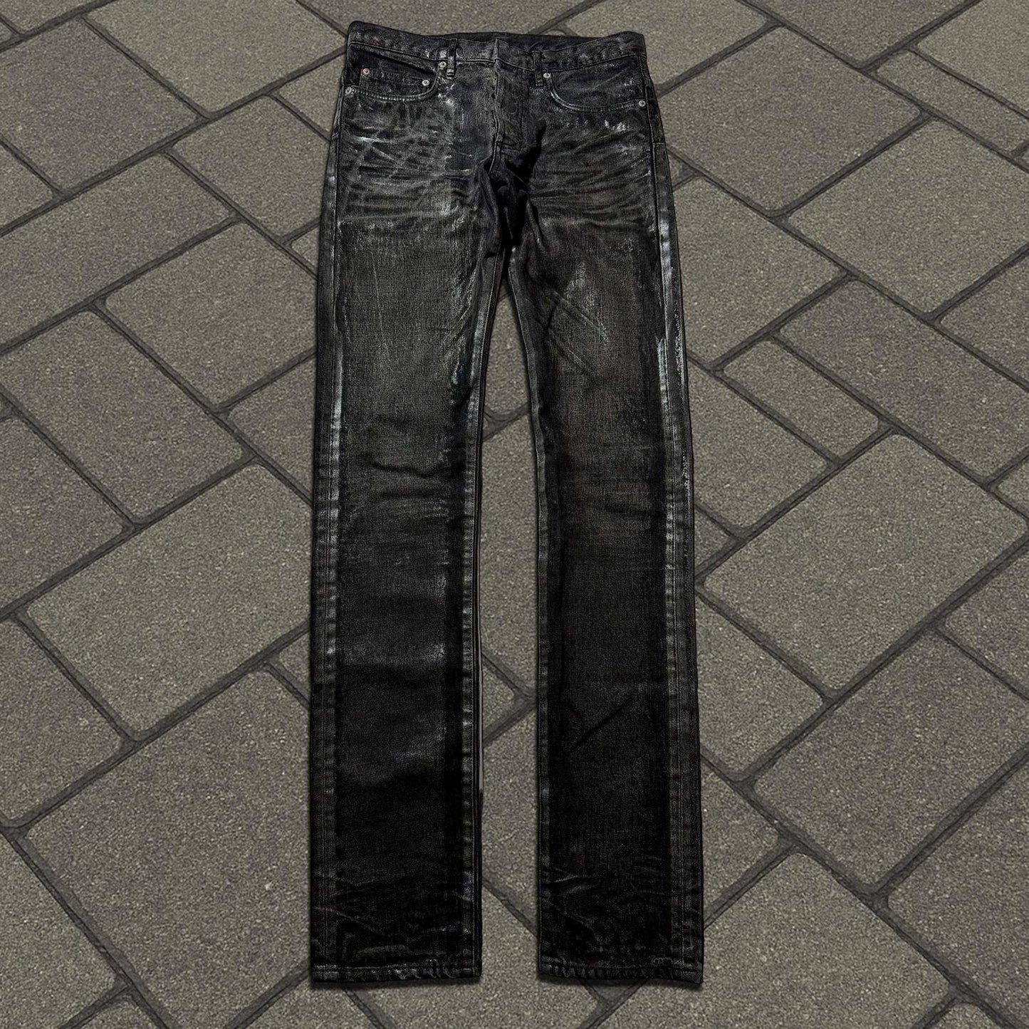 AW05 Dior Homme Black Waxed Luster Denim
