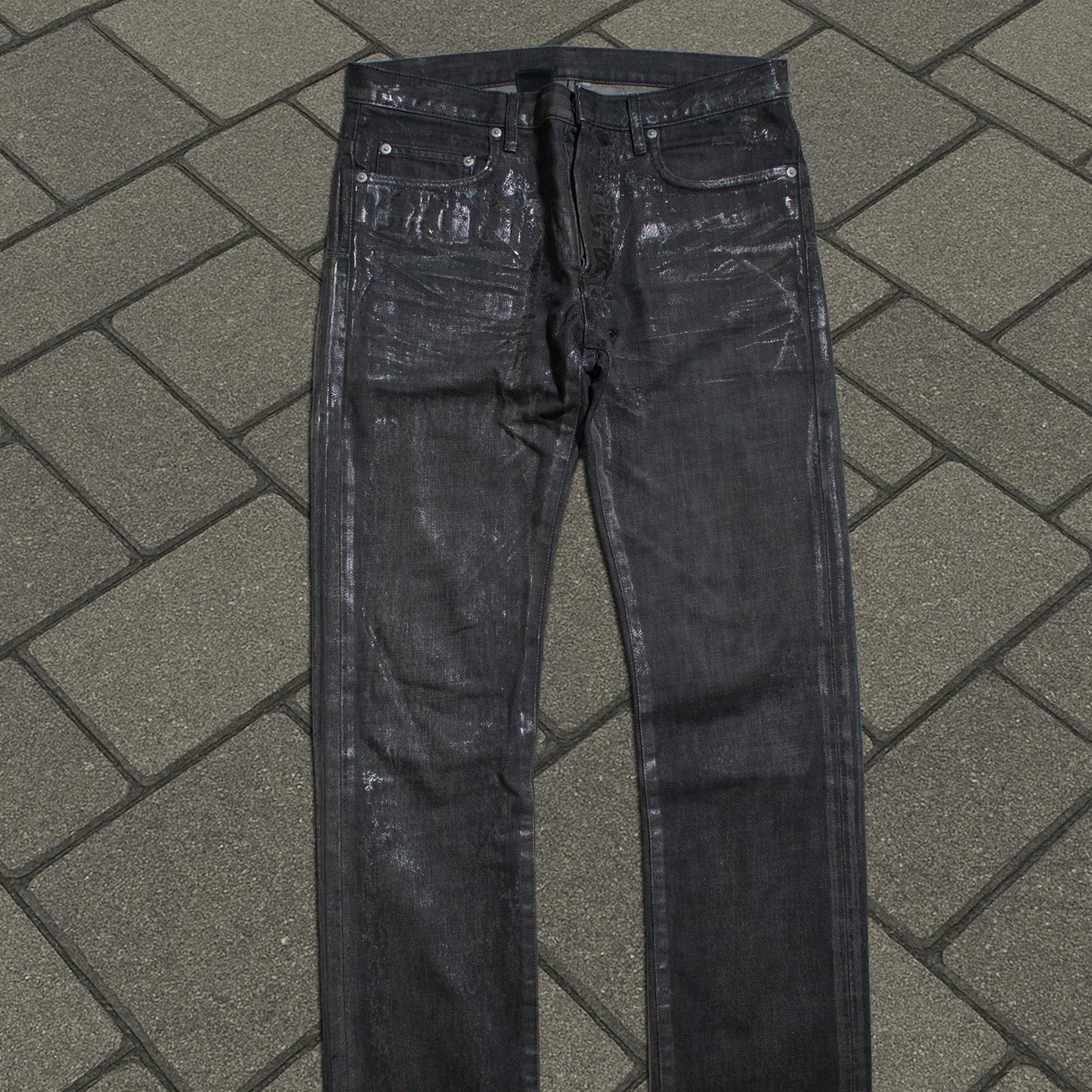 AW07 Dior Homme Black Waxed Luster Denim