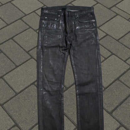 AW07 Dior Homme Black Waxed Luster Denim
