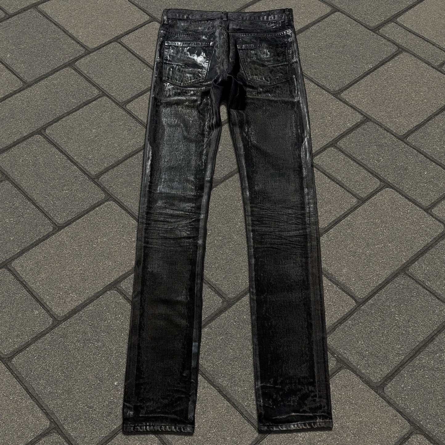 AW05 Dior Homme Black Waxed Luster Denim