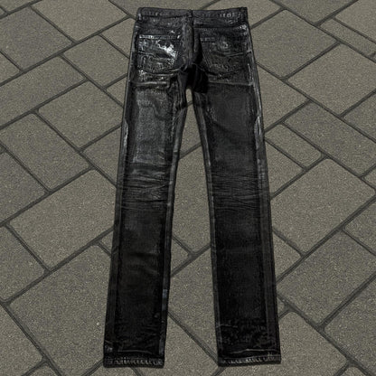 AW05 Dior Homme Black Waxed Luster Denim