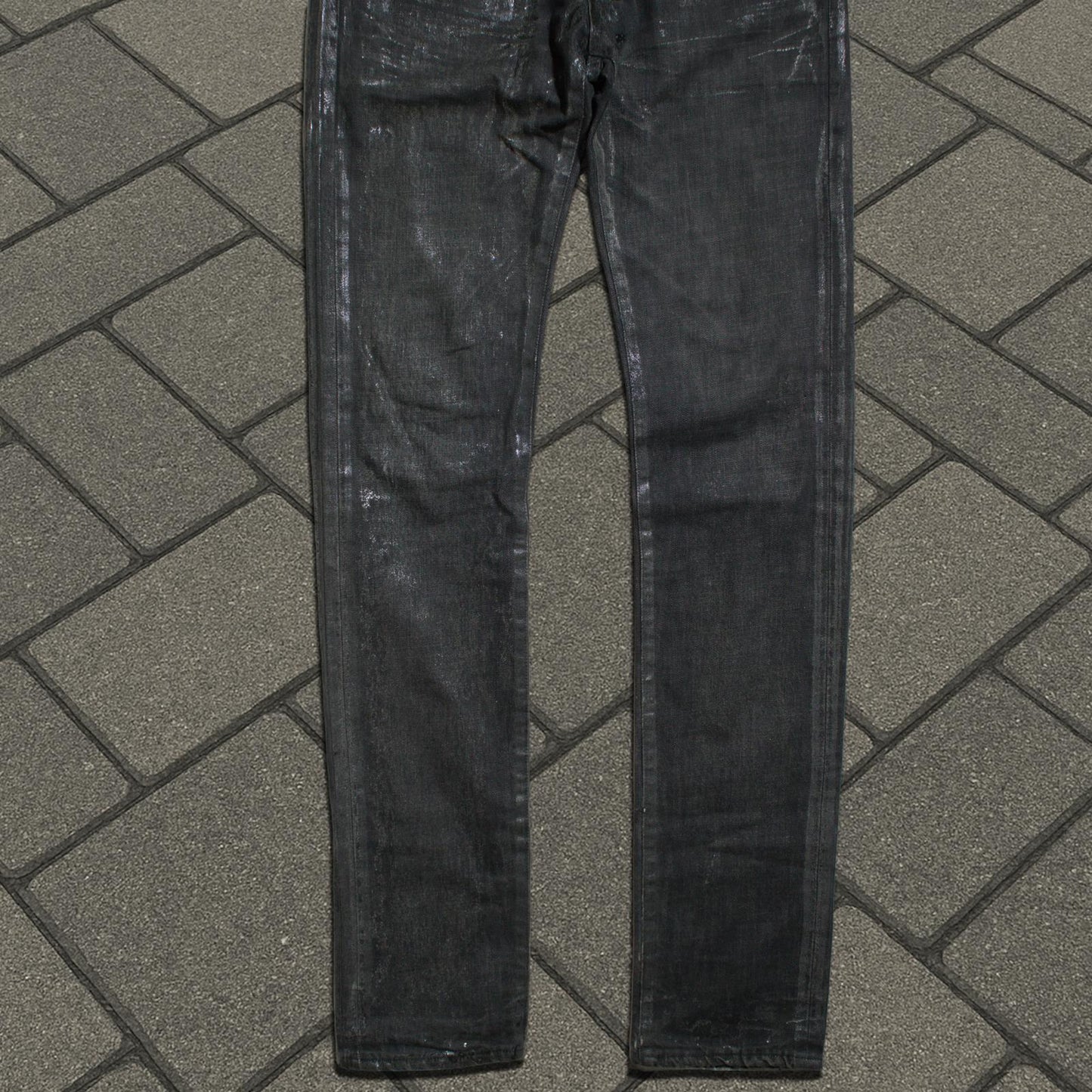 AW07 Dior Homme Black Waxed Luster Denim