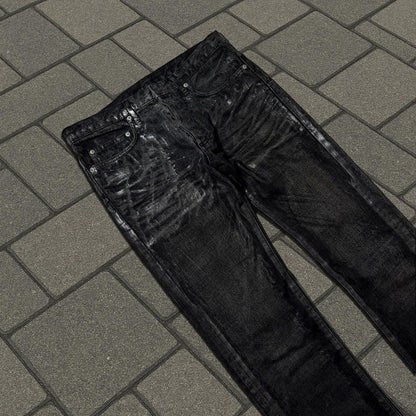 AW05 Dior Homme Black Waxed Luster Denim