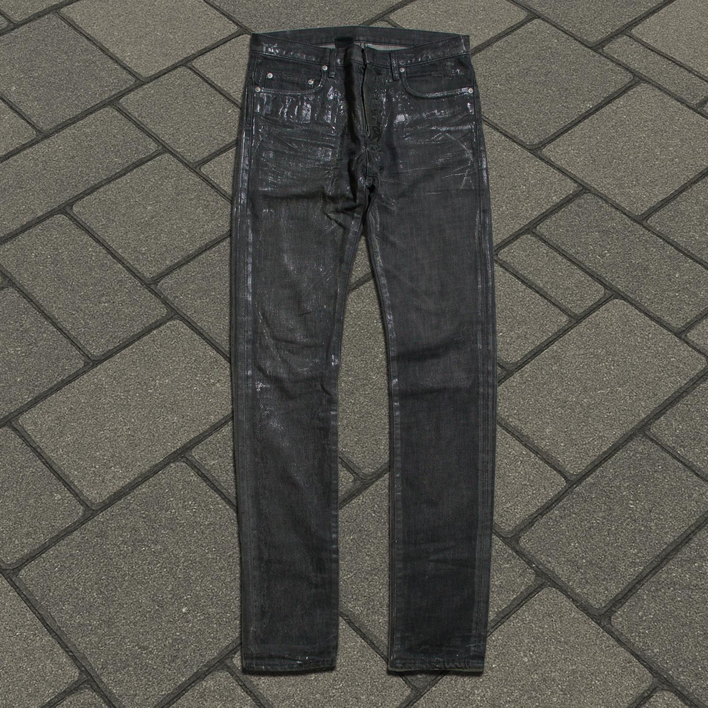 AW07 Dior Homme Black Waxed Luster Denim