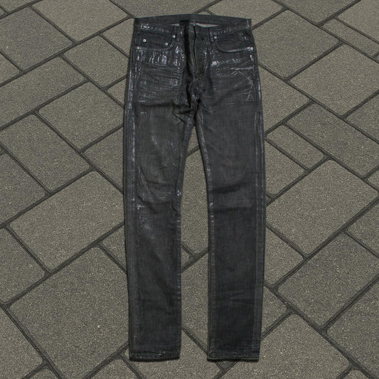 AW07 Dior Homme Black Waxed Luster Denim