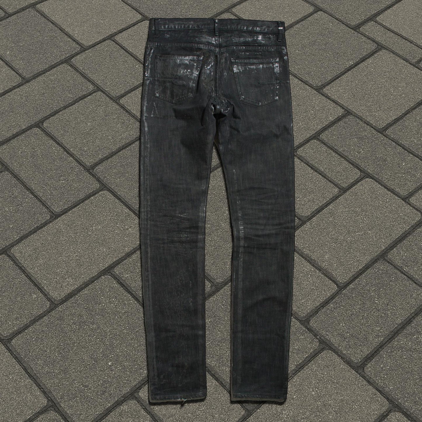 AW07 Dior Homme Black Waxed Luster Denim