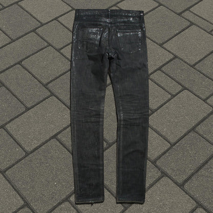 AW07 Dior Homme Black Waxed Luster Denim