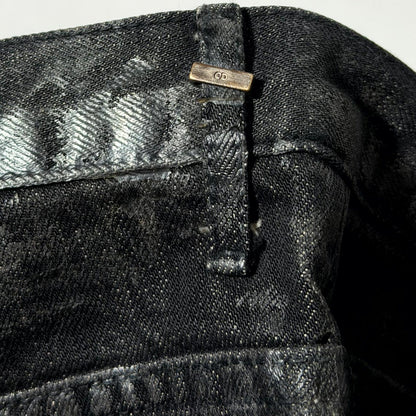 AW05 Dior Homme Black Waxed Luster Denim