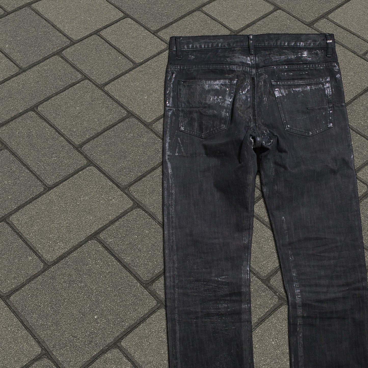 AW07 Dior Homme Black Waxed Luster Denim